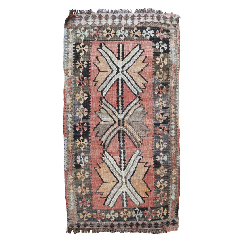 ZM316 Handwoven Vintage Rug 1’11 x 3'8
