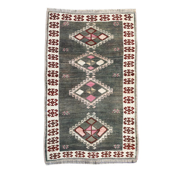 ZM330 Handwoven Vintage Rug 1’7 x 2'7 ON HOLD KE