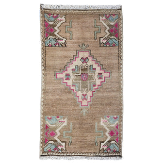 ZM332 Handwoven Vintage Rug 1’6 x 2'9