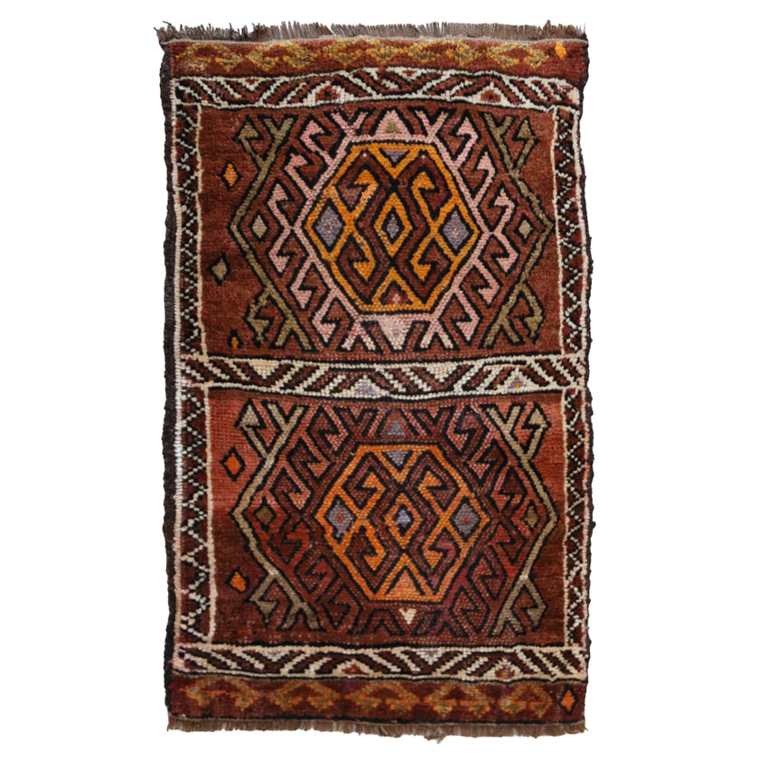 ZM338 Handwoven Vintage Rug 1’8 x 2'8
