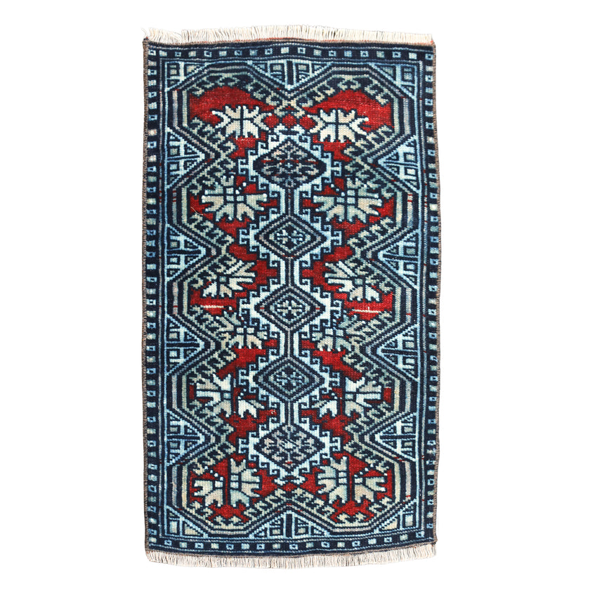 ZM349 Handwoven Vintage Rug 1’6 x 2'6