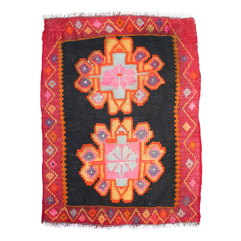 ZM353 Handwoven Vintage Rug 2 x 2’8