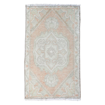 ZM363 Handwoven Vintage Rug 1’4 x 2'4
