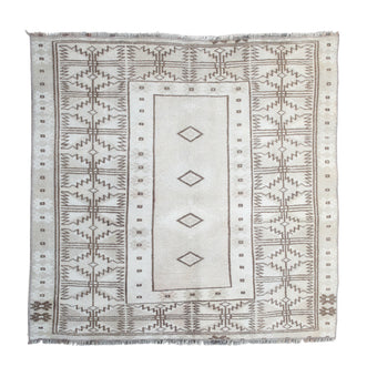 ZM374 Handwoven Vintage Rug 3’1 x 3'1