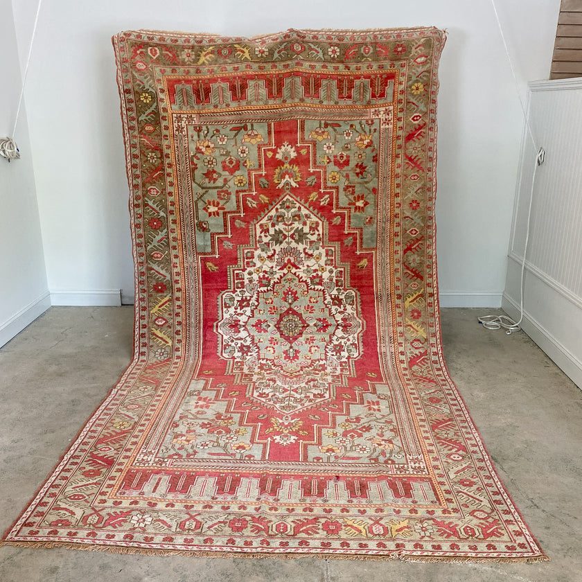 2607 Handwoven Vintage Rug 6’4x12