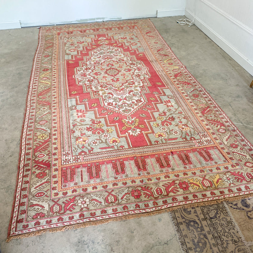 2607 Handwoven Vintage Rug 6’4x12
