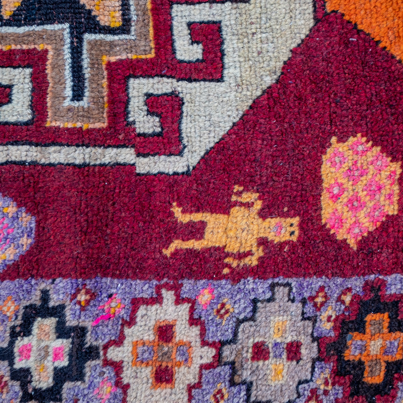 2886 Handwoven Vintage Rug 3’10x10