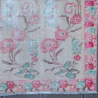 2975 Handwoven Vintage Rug 4'3x7'4