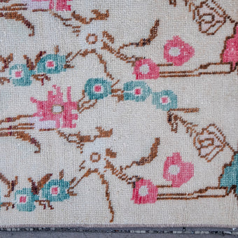 2984 Handwoven Vintage Rug 4x7'2