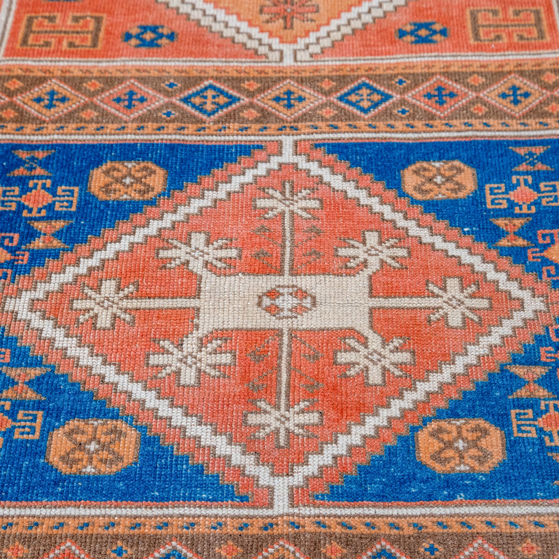 ON HOLD WP 3298 Handwoven Vintage Rug 4'2x5'10