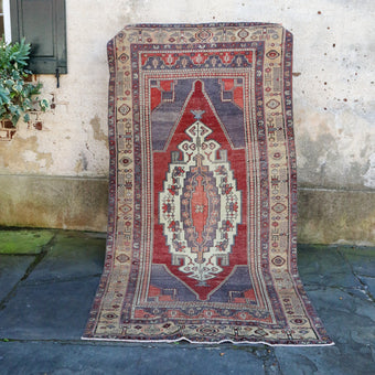 357 Handwoven Vintage Rug 4’2x8’7