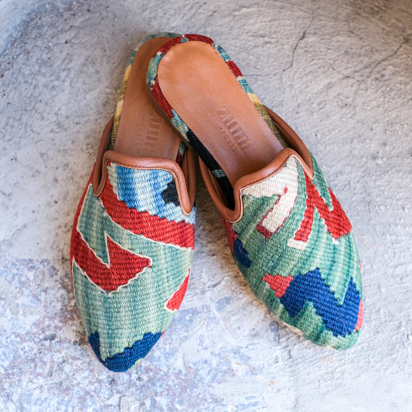 #3719 Handmade Kilim Mule - Size 37