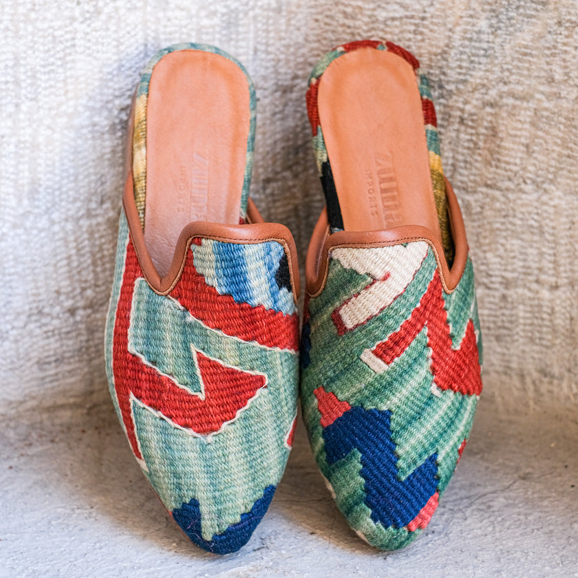 #3719 Handmade Kilim Mule - Size 37