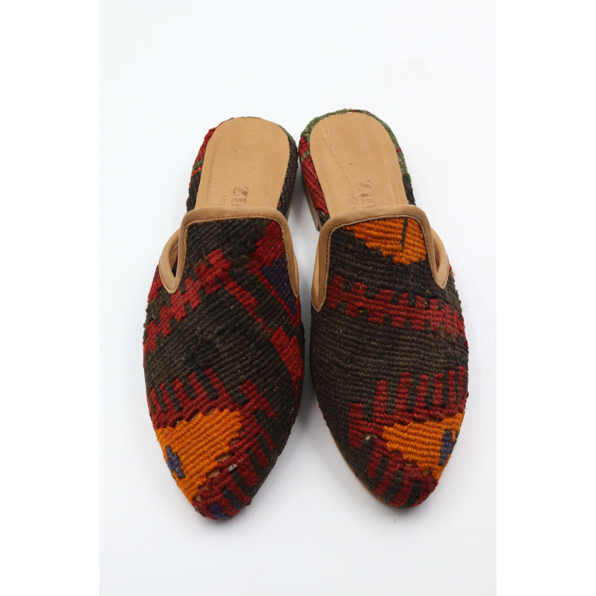 #3829 Handmade Kilim Mule - Size 38