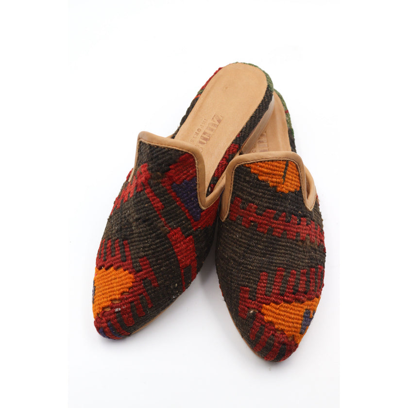 #3829 Handmade Kilim Mule - Size 38