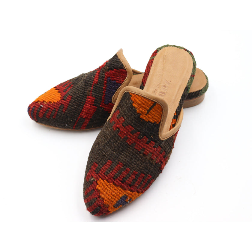 #3829 Handmade Kilim Mule - Size 38