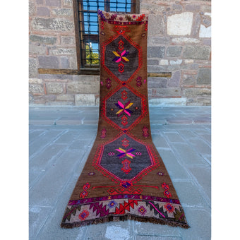 3831 Handwoven Vintage Rug 3x11’10