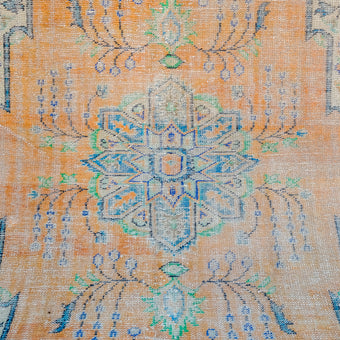 3873 Handwoven Vintage Rug 6'5x10