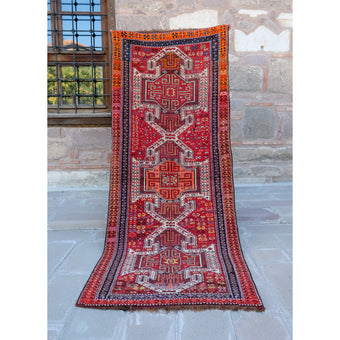 4404 Handwoven Vintage Rug 3'8x9'7