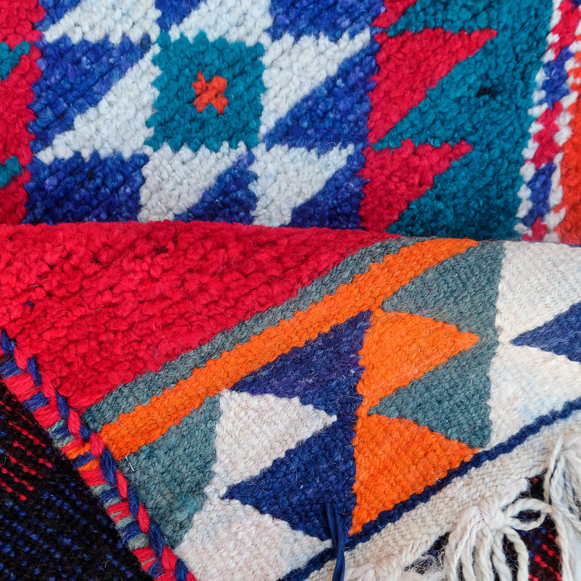 4425 Handwoven Vintage Rug 3’4x12’3