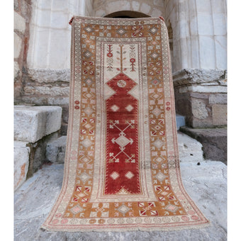 4963 Handwoven Vintage Rug 3'1x7'3