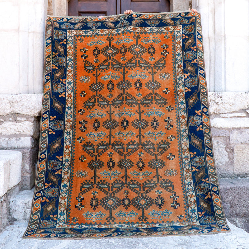 5059 Handwoven Vintage Rug 6'8x9'2