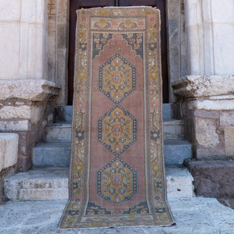 5061 Handwoven Vintage Rug 3'5x9'7