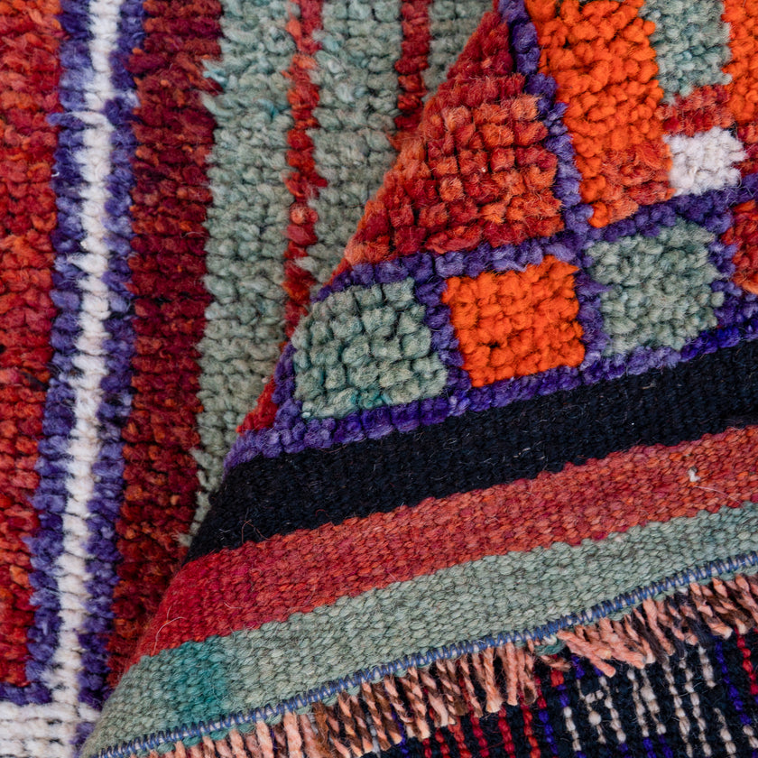 5082 Handwoven Vintage Rug 3'3x11'5
