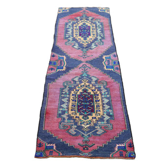 56882 Handwoven Vintage Rug 2'9x10