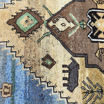 56912 Handwoven Vintage Rug 3'7x11'6