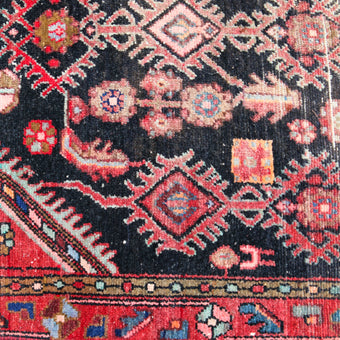 60199 Handwoven Vintage Rug 3'7x12'7