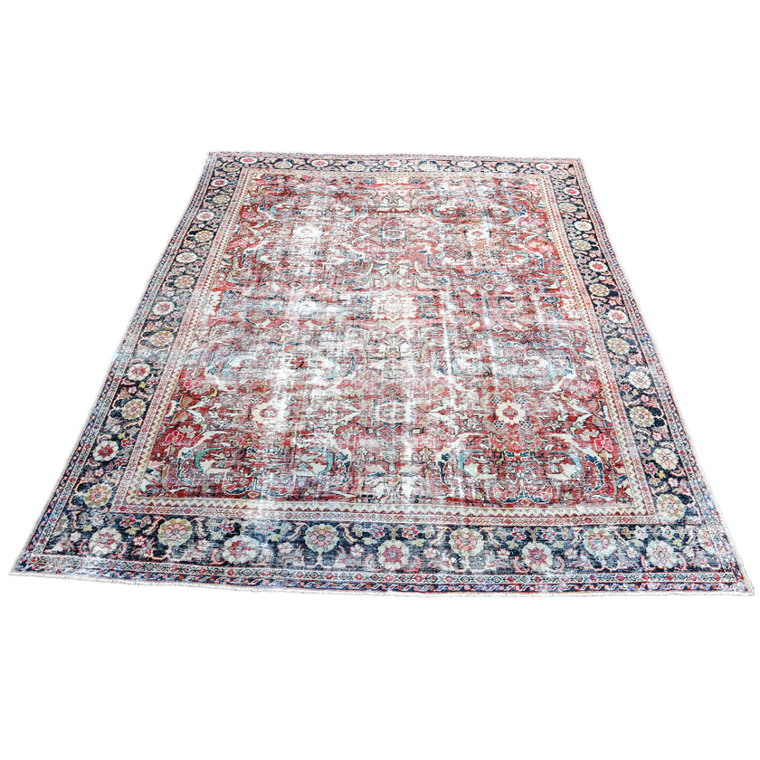 60203 Handwoven Antique Rug 10’8x13’3