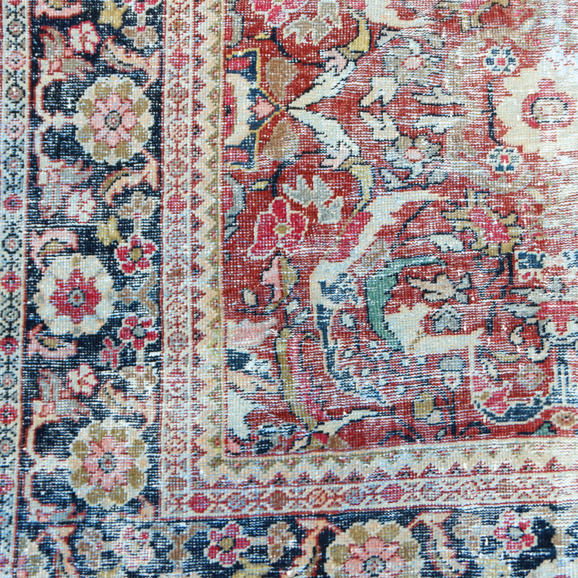 60203 Handwoven Antique Rug 10’8x13’3