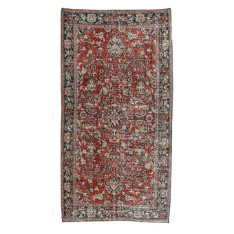 6115 Handwoven Vintage Rug 3'10x7'4