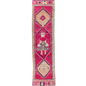 6166 Handwoven Vintage Rug 3x11'6