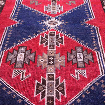 6182 Handwoven Vintage Rug 3'4x12'4