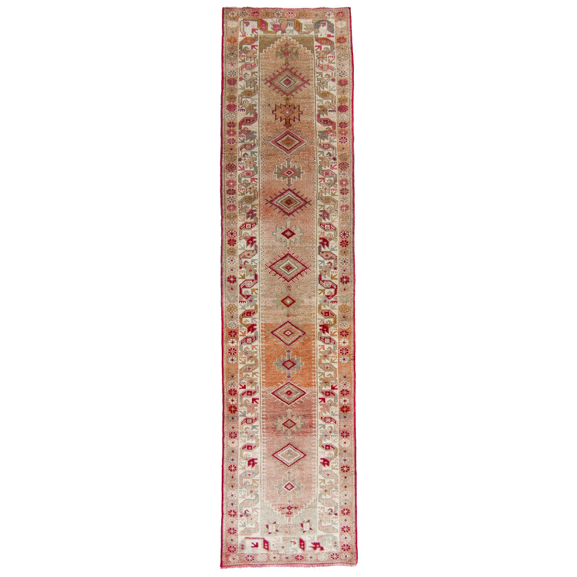 6185 Handwoven Vintage Rug 2'9x11'5