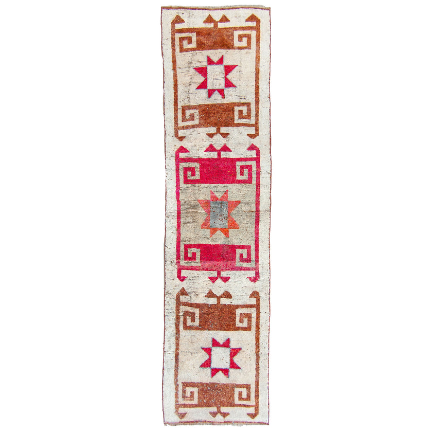 6193 Handwoven Vintage Rug 3x11'4