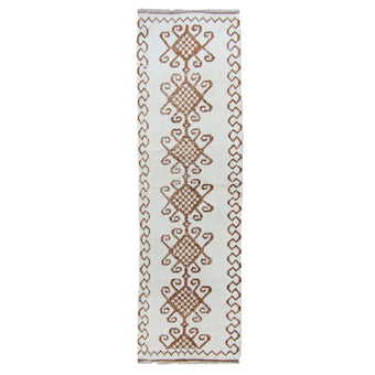 6196 Handwoven Vintage Rug 3'3x10'8