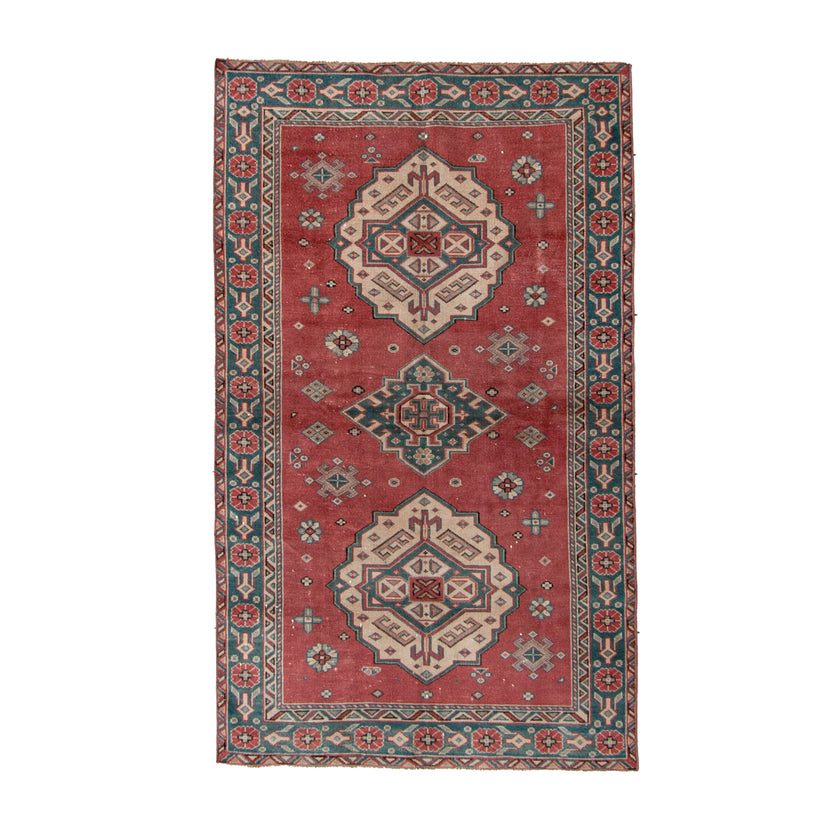 6304 Handwoven Vintage Rug 3'11x6'8