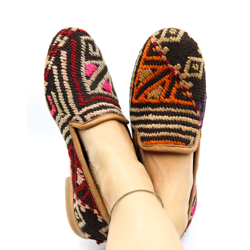 #3702 Handmade Kilim Loafer - Size 37