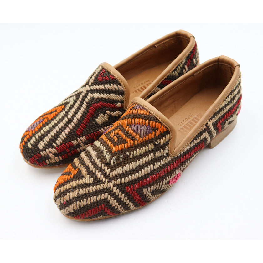 #3708 Handmade Kilim Loafer - Size 37